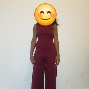 Burgundy jumpsuit